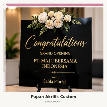 Papan Bunga Akrilik Sukarami Palembang